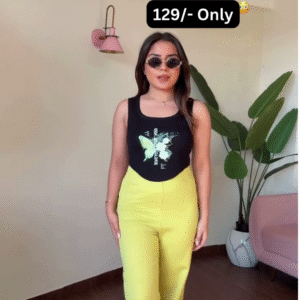 Trendy Sleeveless Tank Top and High-Waisted Wide-Leg Pants Co-ord Set for Summer