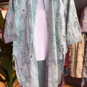 Pastel Floral Embroidered Co-ord Set – Breezy Elegance