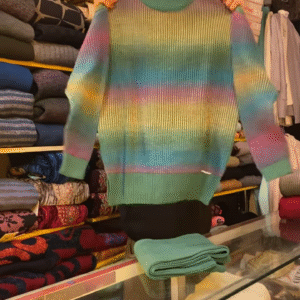 Ombre Rib-Knit Sweater – Vibrant Gradient, Cozy Feel, Everyday Pop ✨🌈