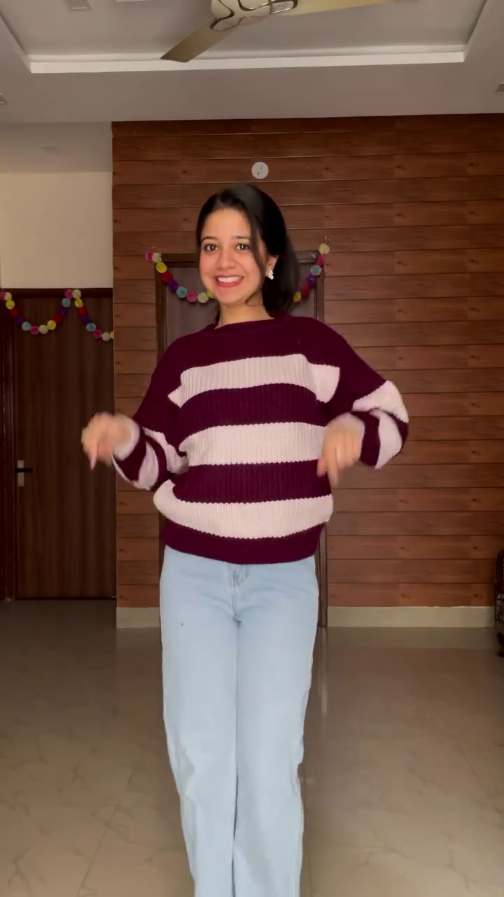 Graphic Knit Sweater Combos 🧶 Paired with Light Blue Jeans – Heart, Flame & Stripe Variants - Image 4