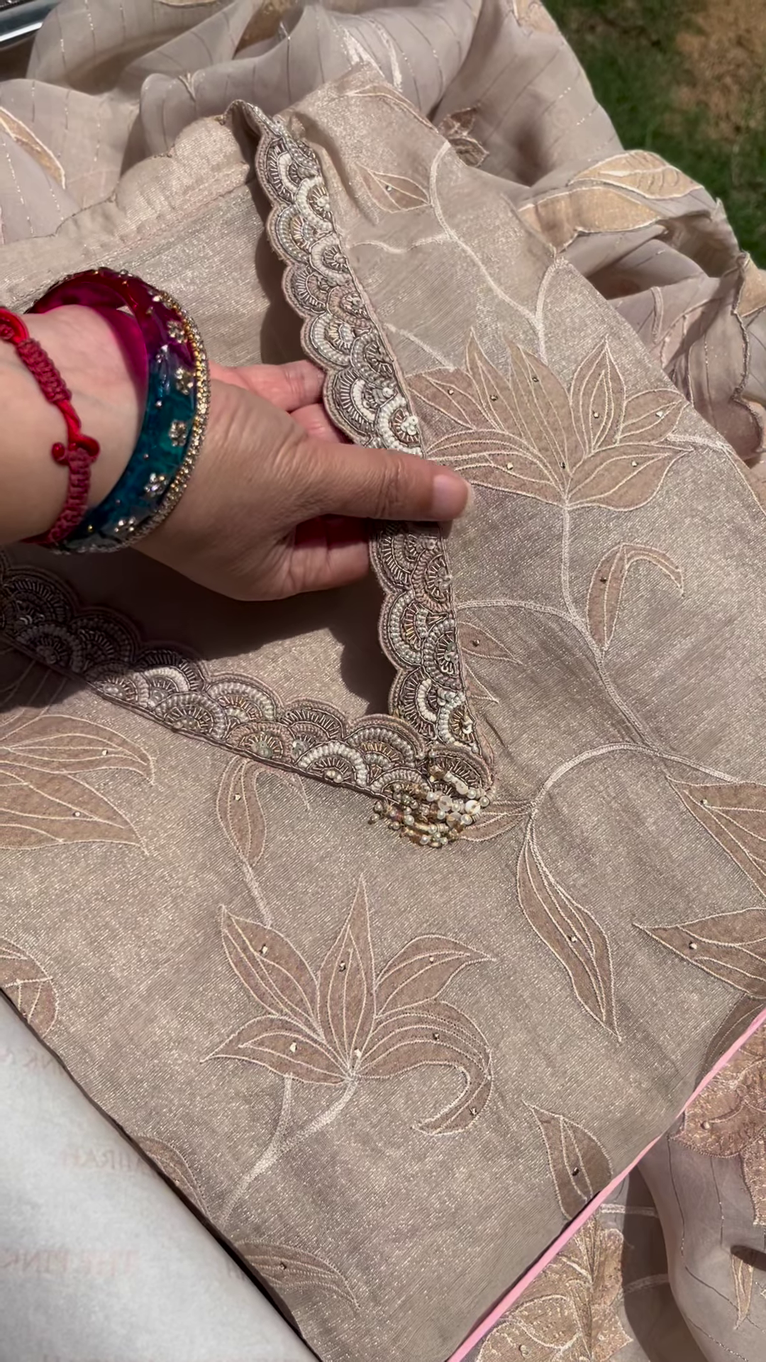 Kutch Handwork Embroidered Kurta with Mirror Work - Image 4