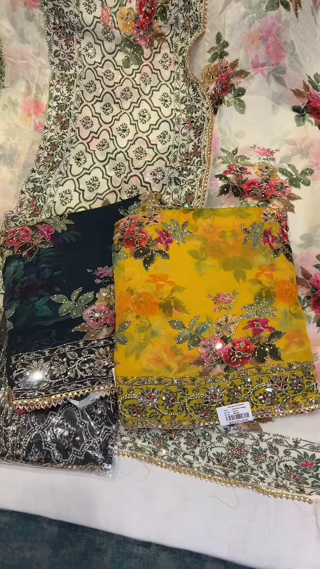 Elegant Crimson Red Silk Salwar Kameez with Antique Gold Zari and Scalloped Embroidery Set - Image 4