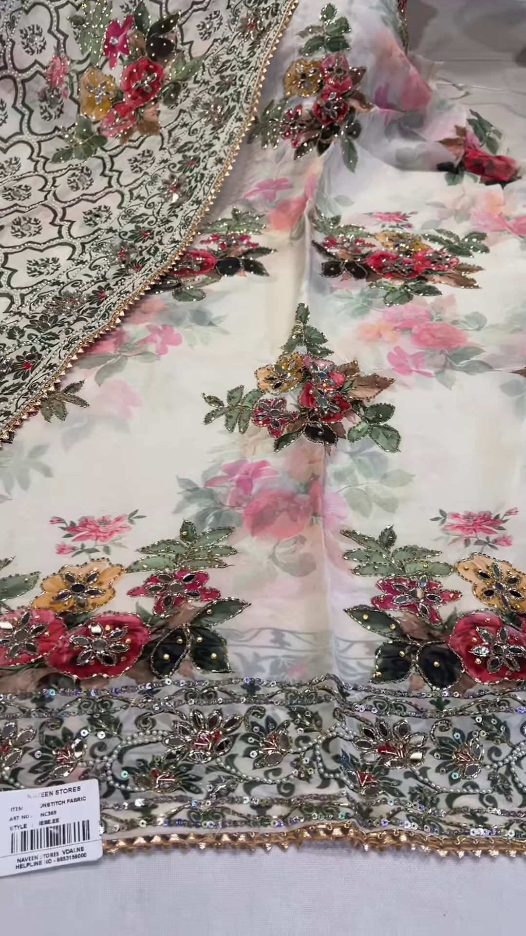 Elegant Crimson Red Silk Salwar Kameez with Antique Gold Zari and Scalloped Embroidery Set - Image 3