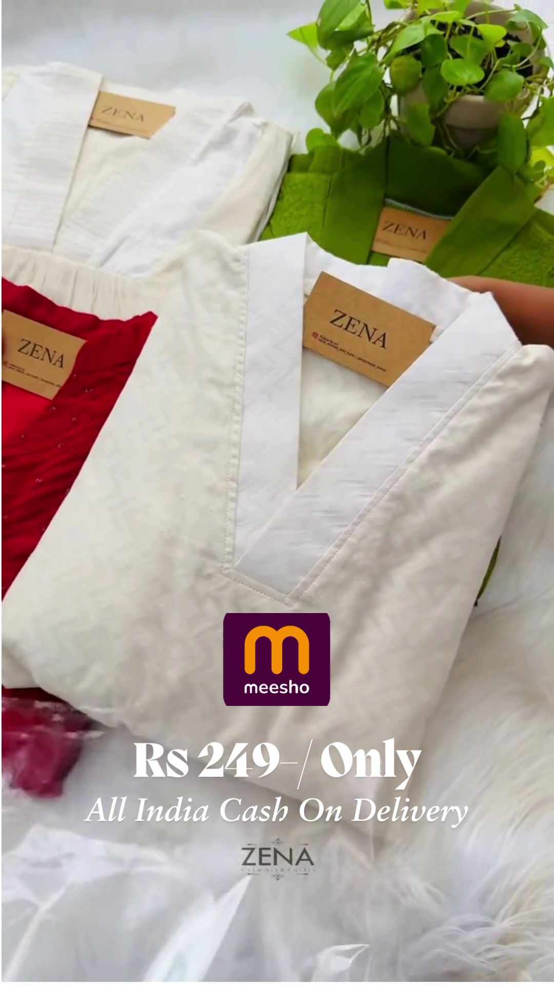 Lime Green V-Neck Tunic with Floral Lace Embroidery - Image 4