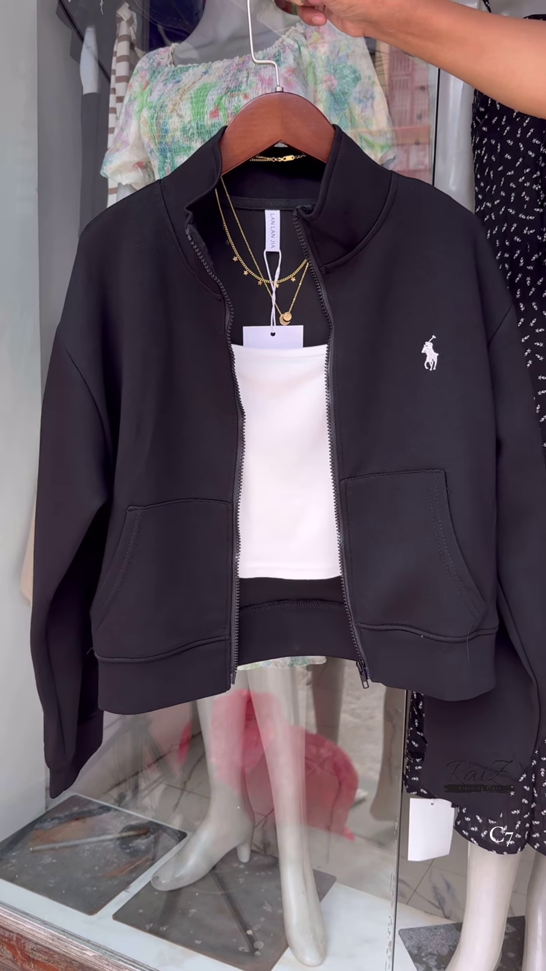 Cocoa Brown Full-Zip Cropped Hoodie with Fleece Lining and Minimalist Logo Detail - Premium Winter Athleisure - Image 2