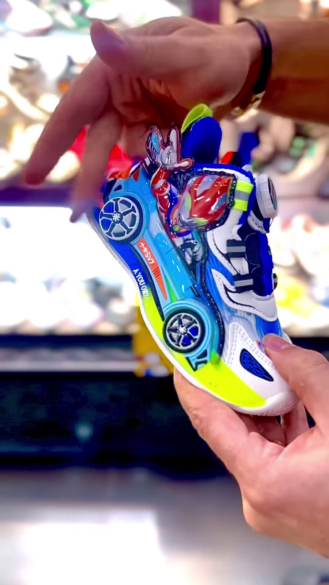 Light-Up 3D Car Design Kids’ Sneakers with Multi-Color LED Lights and Advanced Dial-Up Lacing System - Image 3