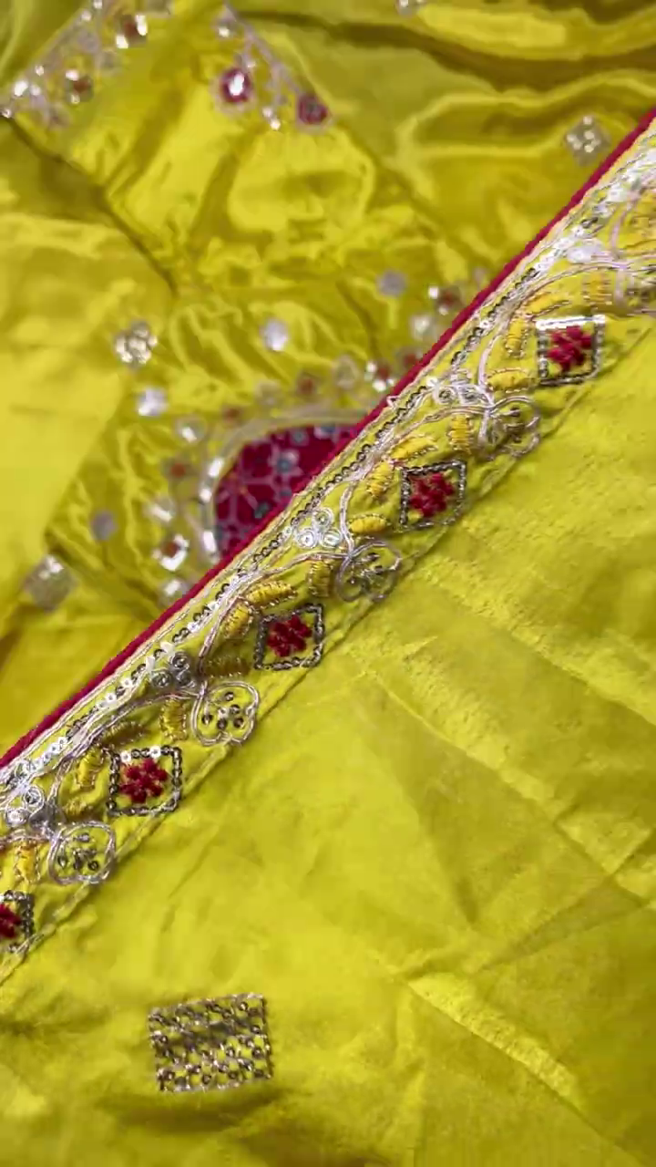 Sun-Kissed Yellow Patola Fusion Saree Set - Image 4